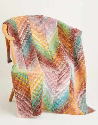 Knitted Bias Blanket - Sirdar 10141
