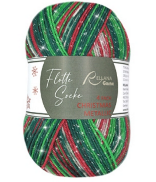 Rellana Garne Flotte Socke 4-Ply Christmas