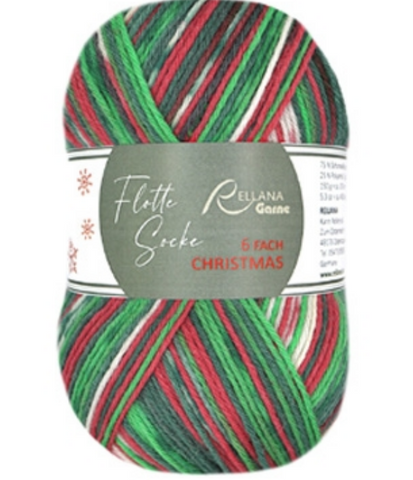 Rellana Garne Flotte Socke 6-Ply Christmas