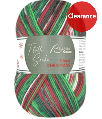 Rellana Garne Flotte Socke 6-Ply Christmas