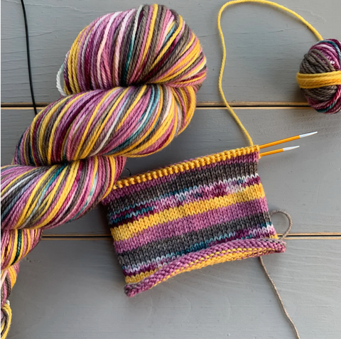 Comfy Cozy Knits Self-Striping Sock
