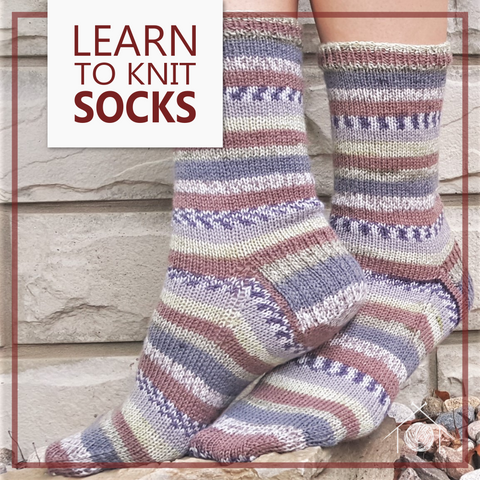 Learn to Knit Socks Class (Afternoon); June 14th, 21st, 28th, 2024