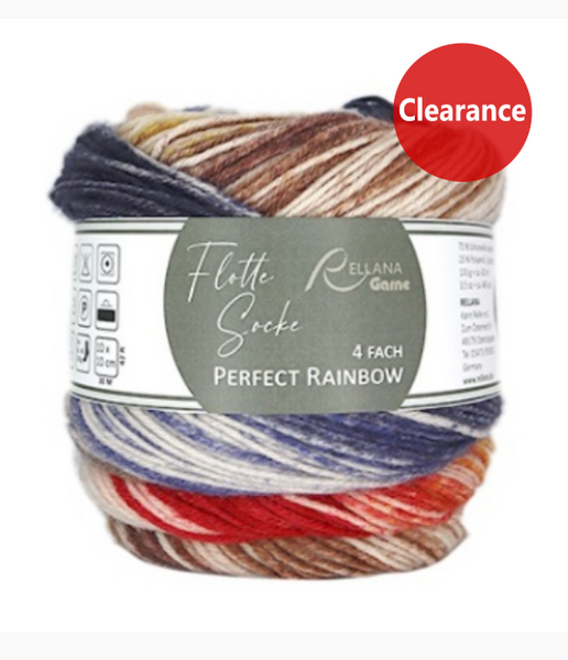 Rellana Garne Flotte Sock 4-Ply Perfect Rainbow