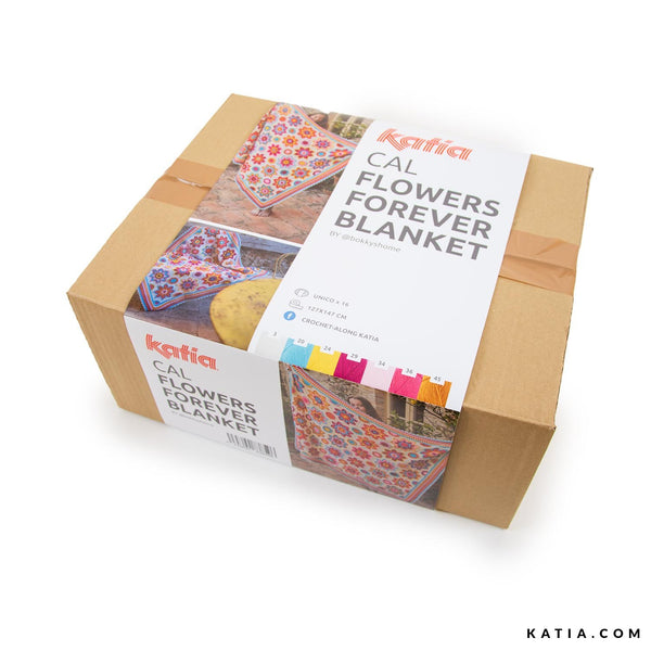 Katia Flowers Forever CAL Blanket Kit